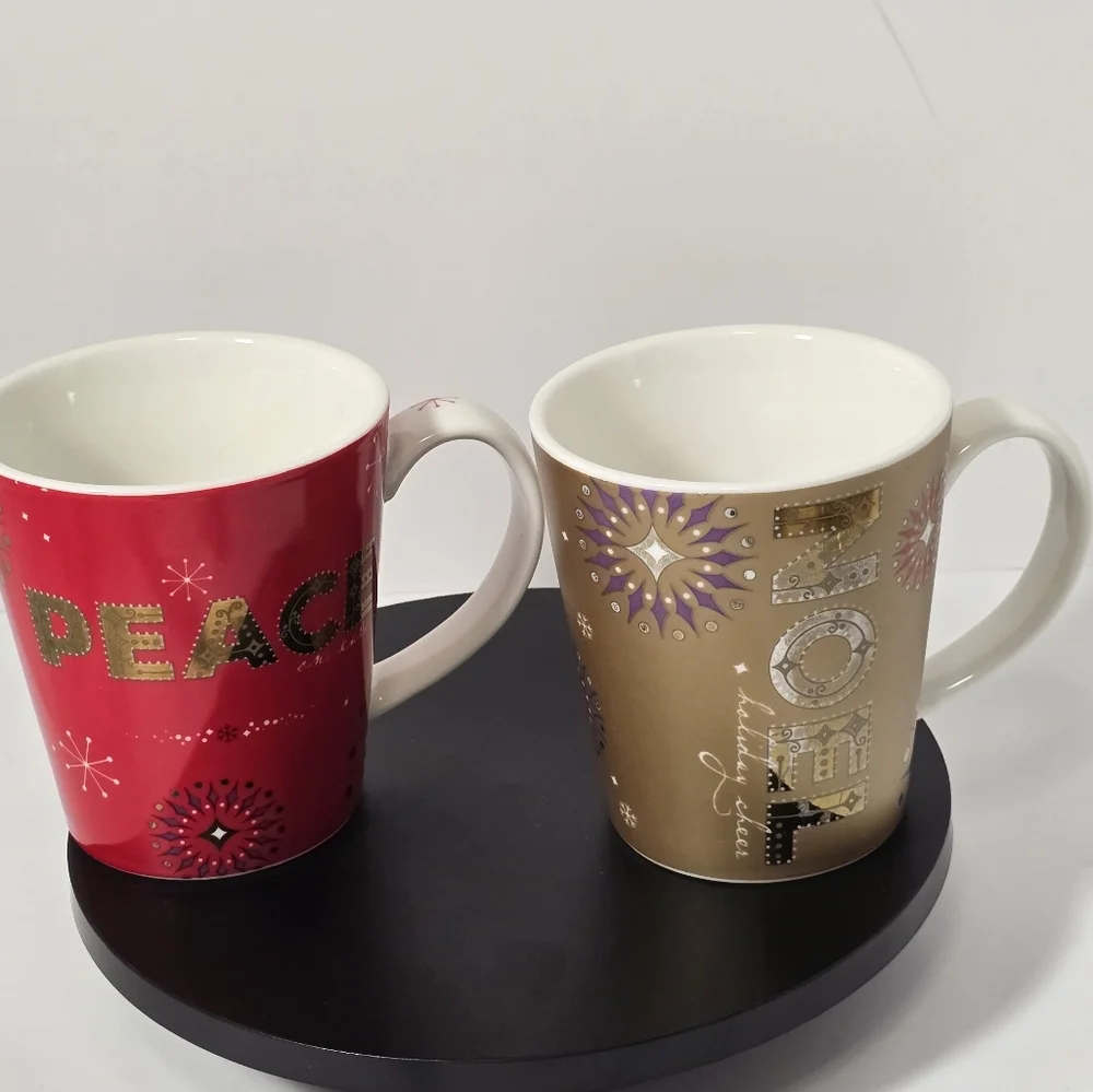 Starbucks 2006 cups mugs peace noel lot of 2 - Picture 4 of 6